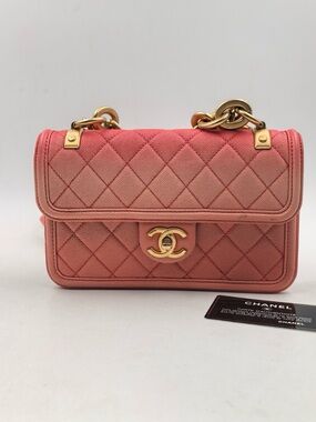 CHANEL Sunset on the Sea Pink Quilted  Flap Shoulder Bag